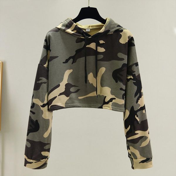 

women hoodies autumn camouflage long sleeve slim fit cause pullover jumper womens sweatshirt hooded female polerones mujer 2020, Black