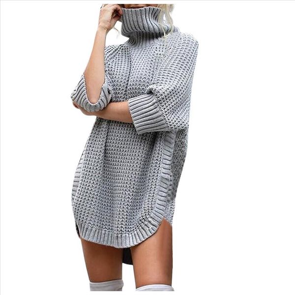 

fashion women casual irregular solid long sleeve half sleeve knitted sweater women autumn winter sweater aug 23, White;black