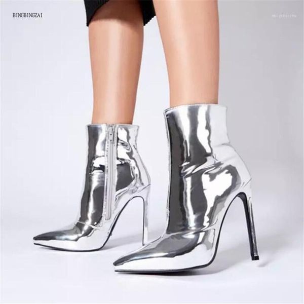 

boots 2021 women's star style fashion net celebrity show authentic stiletto 12cm size 3-13 141, Black