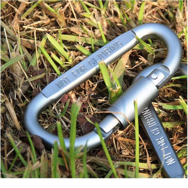 

1pcs camping tools aluminum alloy d-ring locking carabiner clip keychain rope survial rescue mountaineering carabin qyledq