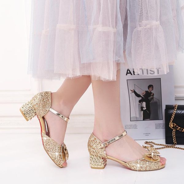 

dress shoes girls' flower girl synthetics heels kids bowknot, Black