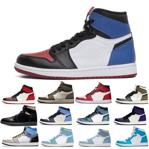 

2022 jumpman 1s basketball shoes men's turbo green hyper royal unc dark mocha tie dye purple bred toe cactus jack chicago obsidian shad