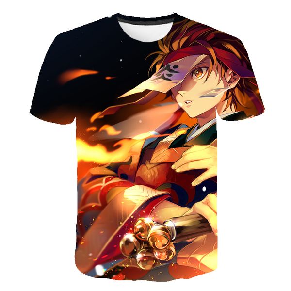 

new printed 3d demon slayer summer boys girls 3d comic kimetsu no yaiba 3d print shirts hentai plus size comics men clothing