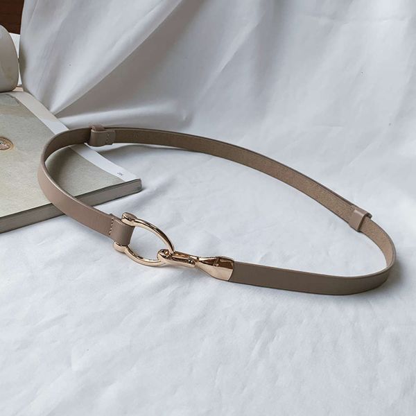 

versatile alloy hook, simple adjustable thin belt, women's decoration with skirt, dress and leather small belt, Black;brown