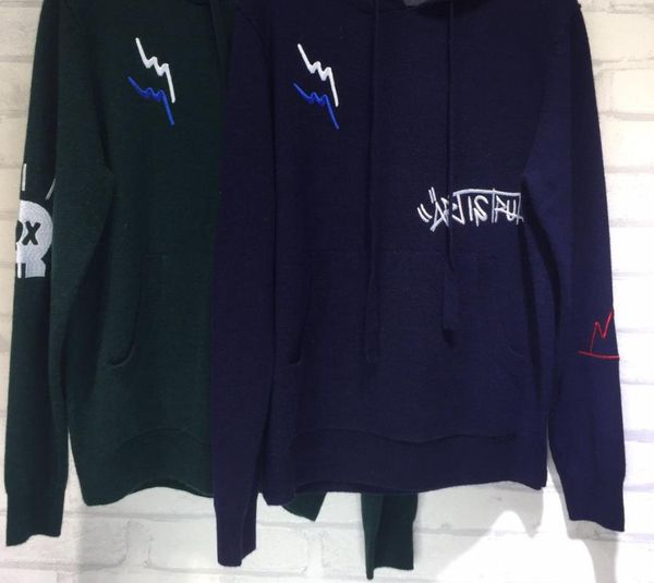 

2021 spring and autumn new fashion all-match sweater long sleeve letter embroidered cashmere pullover sweater, White;black