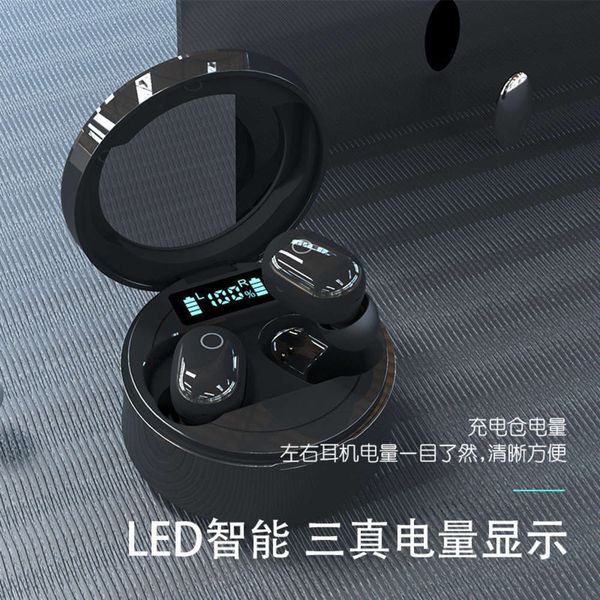 

5.0 digital 2020 led new j35 display charging bin tws wirels bluetooth headset