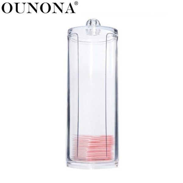 

pad acrylic cotton q tip organizer makeup swabs container dispenser ounona cosmetic holder storage box bbybqj lipper