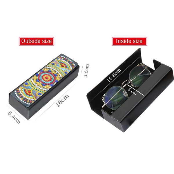 

sunglasses case diamond painting diy glasses storage jewel case leather eyewear travel protector box sunglasses case wmtadf
