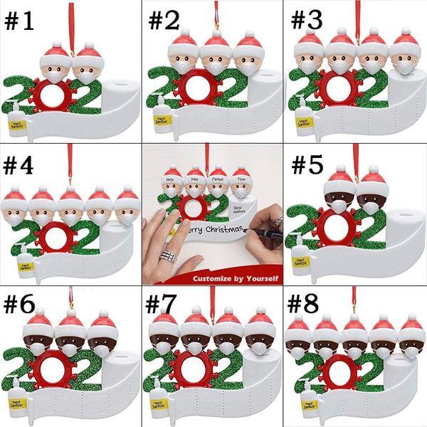 

оптовая персонализированные 2020 с рождеством украшения партия подарков маска снеговик рождественская елка висячие украшения sqcglu homes200