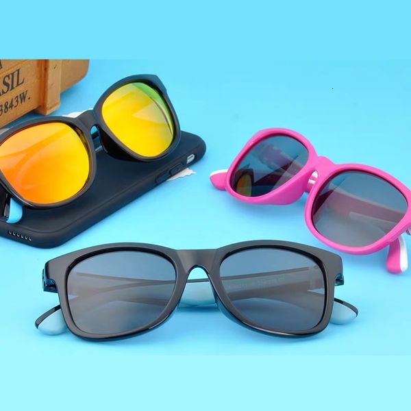 

girl polarized sunglasses silicone saft child sun glasses kids fashion summer shade beach boy decoration, White;black