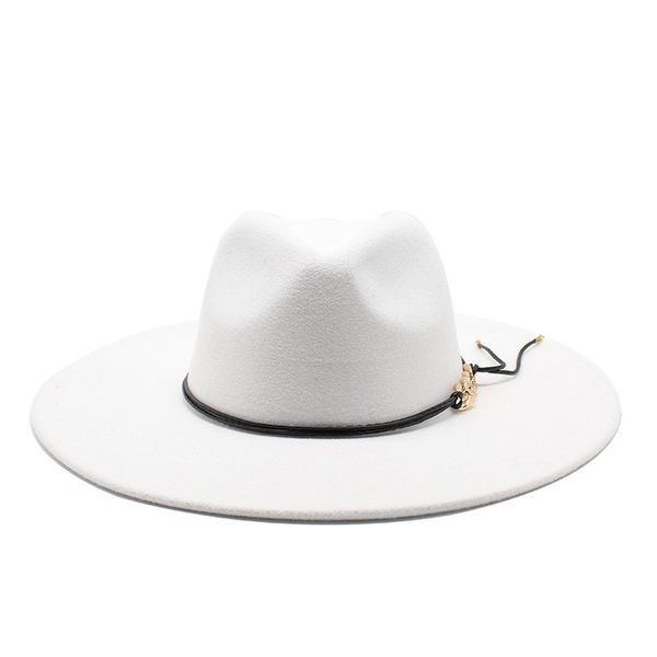 

new fashion belt fedoras for women spring men wool jazz hat wide brim white hats gentleman elegant chapeau femme c0123, Blue;gray