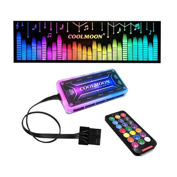 

fans & coolings coolmoon chassis light board rgb power 5v luminous ie card backplane computer