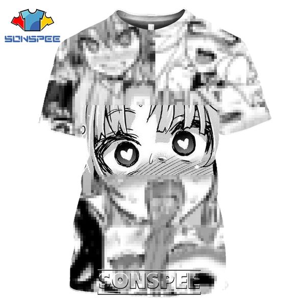 

ahegao anime girl 3d print shirts graphic anime oversized men clothing