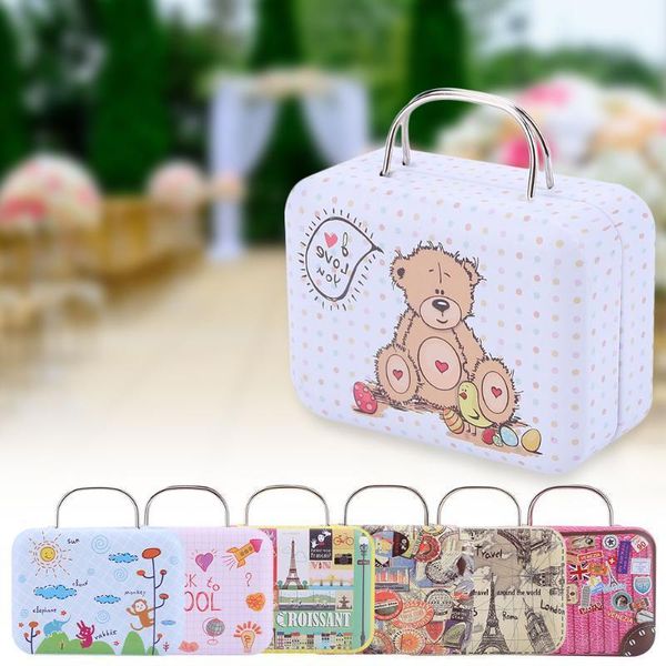 

mini suitcase favor box wedding retro wedding home organization gift case europe decoration snack vintage storage bins1