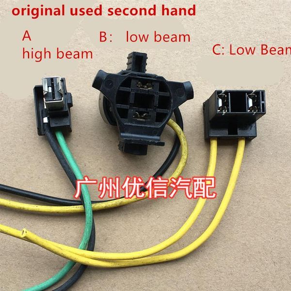 

original second hand used for 2014 kia k2 k5 headlights h1h4 high beam low beam light bulb lamp socket plug1