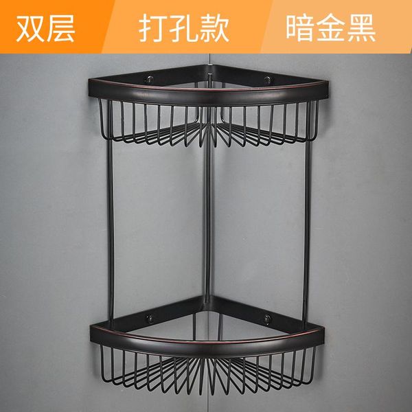 

твердая латунь аксессуары для ванной комнаты набор угловая полка 1 2 layer гобелен rack rose gold ванна хранение шампунь гель для душа полка