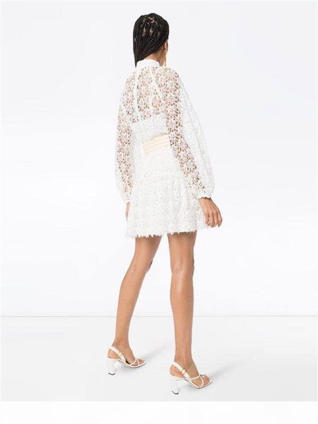 

australian zim water soluble lace cut out patchwork dress, Black