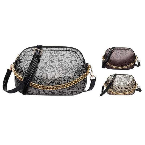 

women's shell shoulder bag fashion elegant leather handbag luxury printed crossbody evening bag
