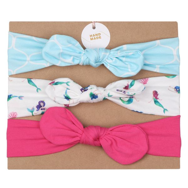 

bowknots unicorn baby head bands 3pcs/set kits hairband set hairs bow elastic suit headwear hair accessories ties kids girl 9 9mq c2