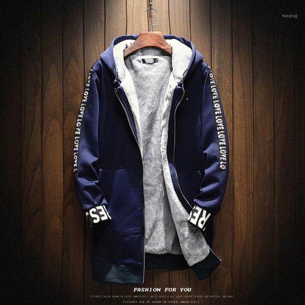 

trendy hooded winter jacket velet mens male coat solid slim fit mens winter parkas ropa thick jackets for men 2018 4mf0091, Black