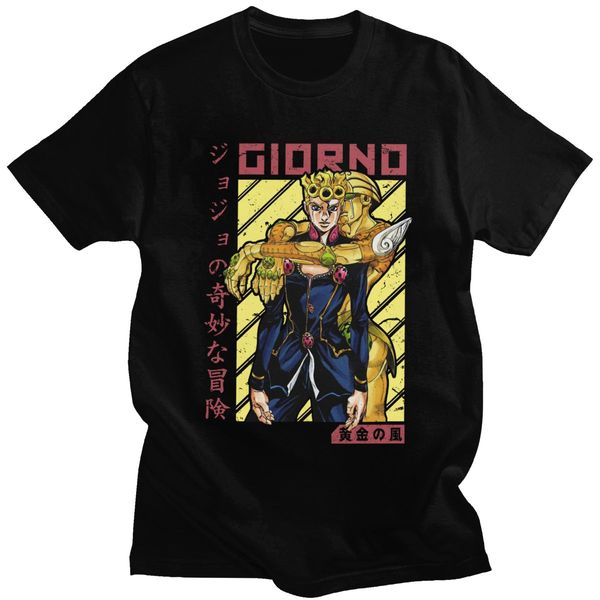

retro jojo bizarre adventure for pure giorno giovanna anime ga tees short sleeve casual tshirt merch hooded sweatshirt hoodie men t shirt