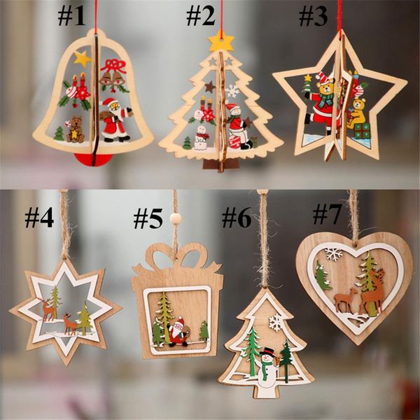 

дешевый на складе 2020 орнамента рождество деревянных сердец шаблона елочной главная фестиваль украшение висячего подарок