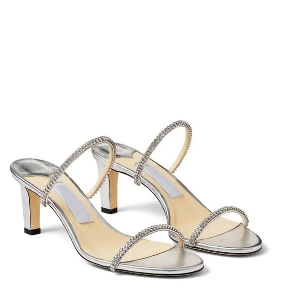 

casual-style brea sandals women slipper crystal-embellished straps stiletto heel summer outdoor lady sandalias party wedding eu34-43, Black