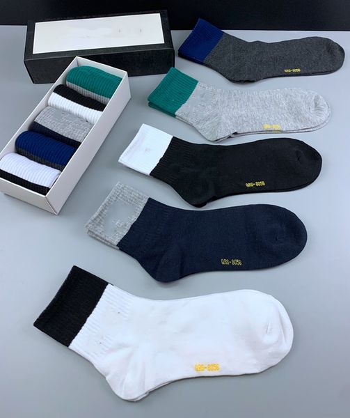 

fashion socks casual socks luxury designer men and women fashion sports sock 100% cotton self-anger printing fashion sock a11, Black
