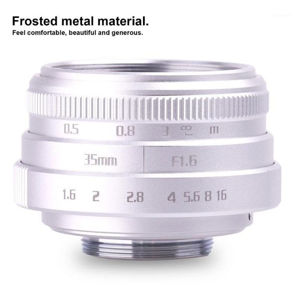 

new arrive fujian 35mm f1.6 c mount camera cctv lens ii for n1 fujifilm fuji nex micro 4/3 eosm silver1