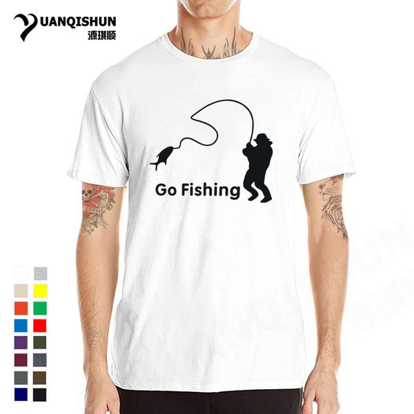 

2018 summer hot рыбалок fisherman go fish с коротким рукавом смешные подарков tee top quality brand xs 3xl спорта толстовка с капюшоном толс
