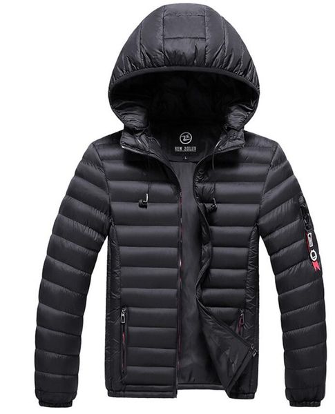 

new winter men clothing down cotton women's jackets designer mens with zipper sleeve coats hoodie windbreaker long jacket sports outerw, Black