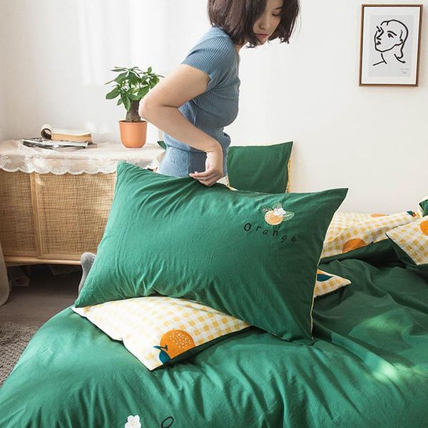 

a pair of cotton embroidery pillowcase rectangle sleep pillow cover decorative pillows for home bed seat cushion cover pillow case