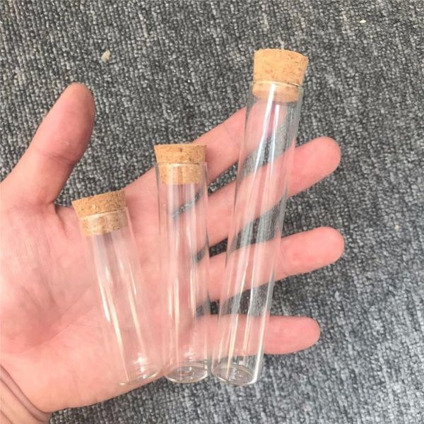 

100pcs 18ml 22ml 30ml mini corks bottles clear glass straight mouth jars empty healthy and eco-friendly glass vial jllueo