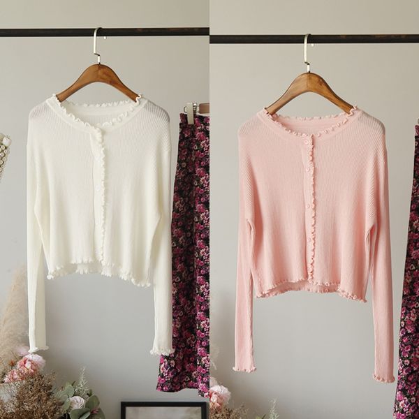 

omale] конфеты цвета простого ветра грибок вокруг шеи сплошного цвета трикотажных топ кружева пальто кружева кардиган верхней часть пальто, White;black