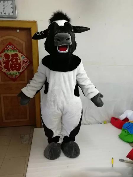Pictures reais de alta qualidade Deluxe projetado vaca mascote traje tamanho adulto