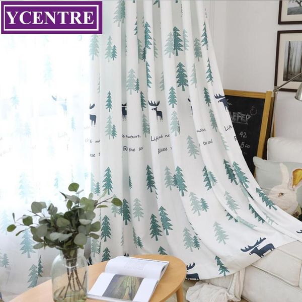 

curtain & drapes ycentre decorative window treatment christmas tree printed room darkening for living curtains bedroom