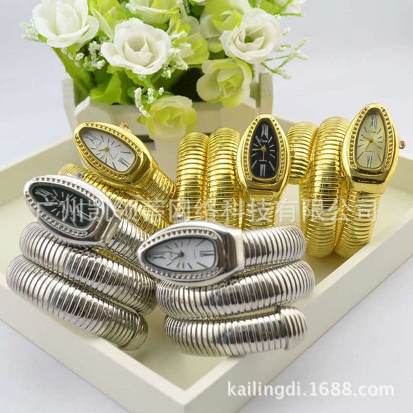 

silver bracelet women's snake watch gold watch fashion watch girl, Slivery;brown