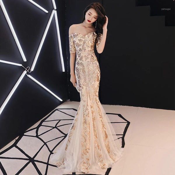 

fashion gold sequins long evening dress womens lace dresses party gown girl chinese style oriental wedding gowns qipao cheongsam1, Red