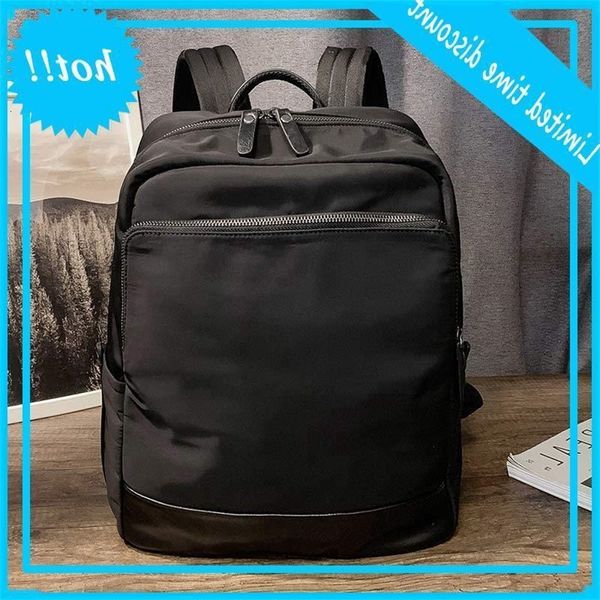 

new men's leisure fashion trend backpack youth solid color versatile computer bag student simple personality schoolbag