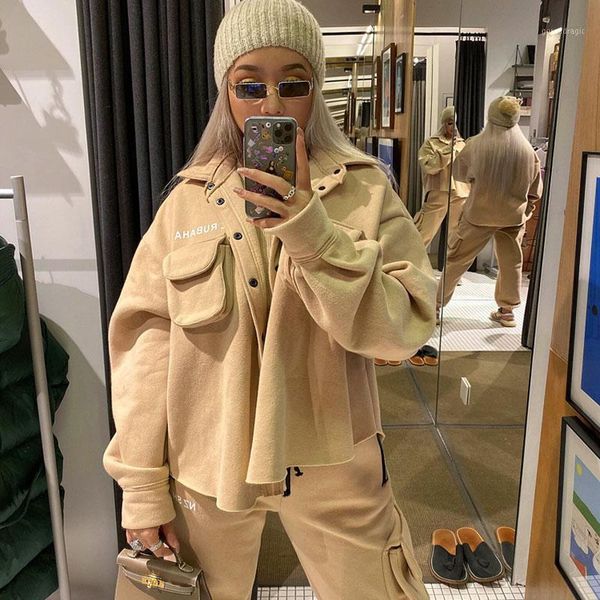 

winter 5 color fleece sanding tooling large pocket thickening suit1, White