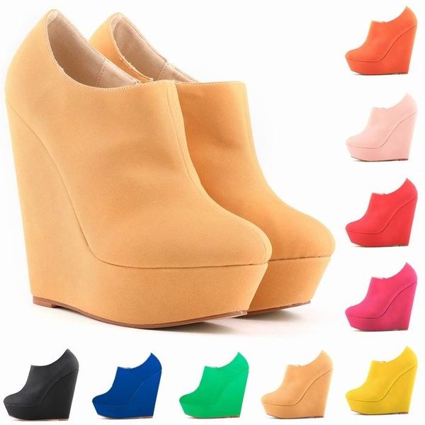 

boots flat platform women's rubber shoes rain round toe boots-women ladies mid calf wedge 2020 low shallow, Black