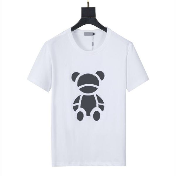 

2022 luxurys designers t shirt male cotton short sleeve round collar summer youth multi-color fashion print casual thin style m-3xl#122, White;black