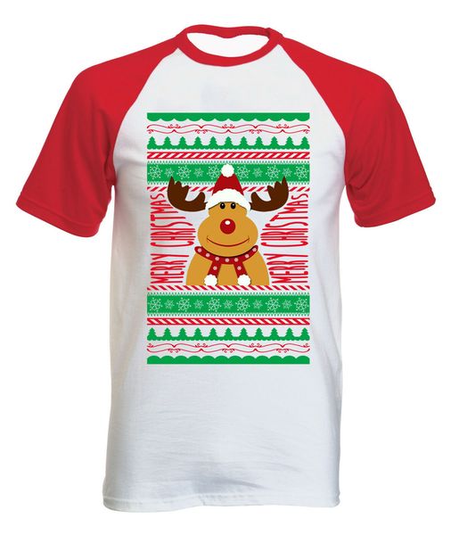 

raindeer smiling ugly christmas - new cotton baseball tshirt all sizes vintage tee shirt sport hooded sweatshirt hoodie