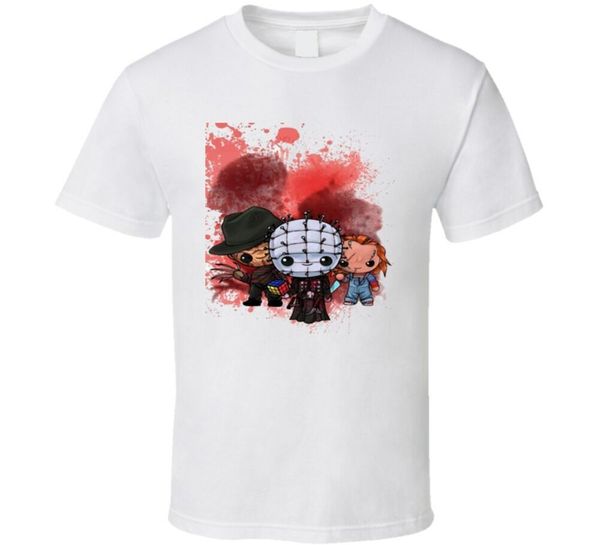 

friends freddy, pinhead, chucky scary cartoon halloween t shirt men women fashion tshirt sport hooded sweatshirt hoodie