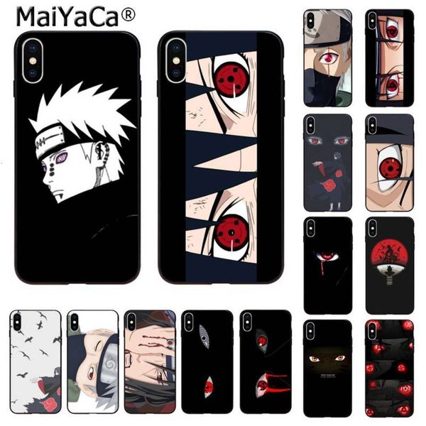 

3maiyaca vip case with red eye is digned by naruto itachi akatsuki in color for vip 11 pro xs max 8 7 6 s plus x 5 s se xrcf1