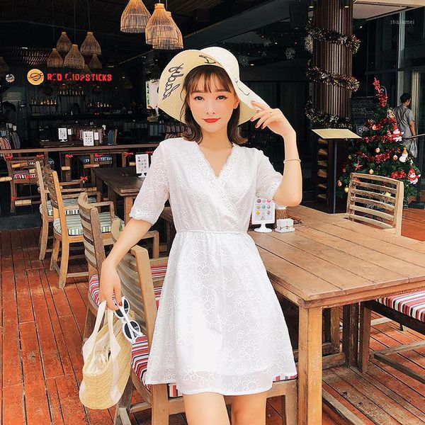 

v neck lace dress for women knee-length women dresses casual lace summer clothes for1, Black;gray