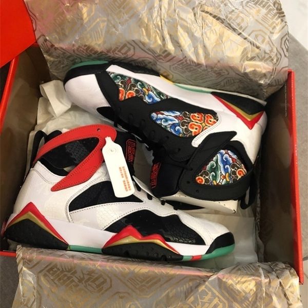 

china black 7s greater jumpman new  white red basketball shoes for women men sneakers trainers chaussures size 36-47 nuiv