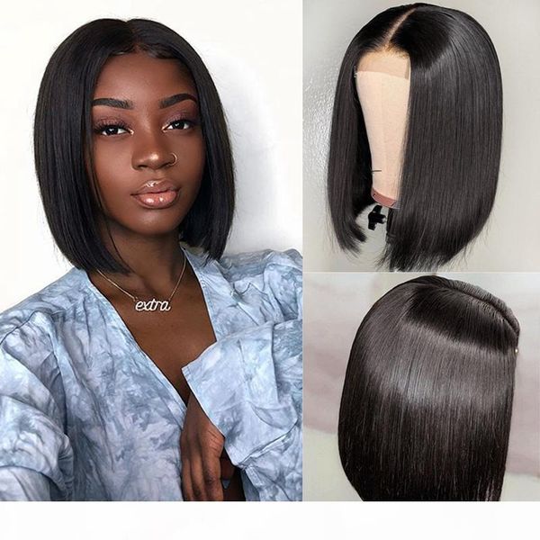 

ishow 2x6 bob lace closure wigs brazilian virgin hair straight lace frontal human hair wigs swiss lace frontal wig pre plucked, Black;brown