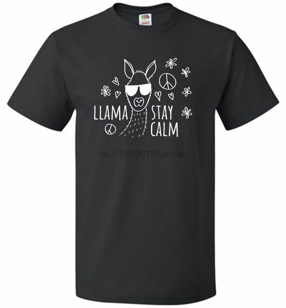 

llama stay calm llama 2 балахона дизайнеры футболки толстовки