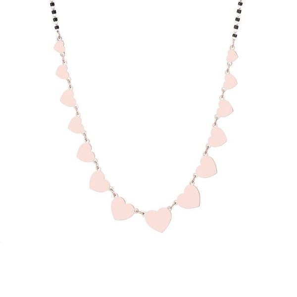 

chokers stainless steel necklace for women rose gold silvery heart pandent black crystal chain woman choker trendy jewelry, Golden;silver